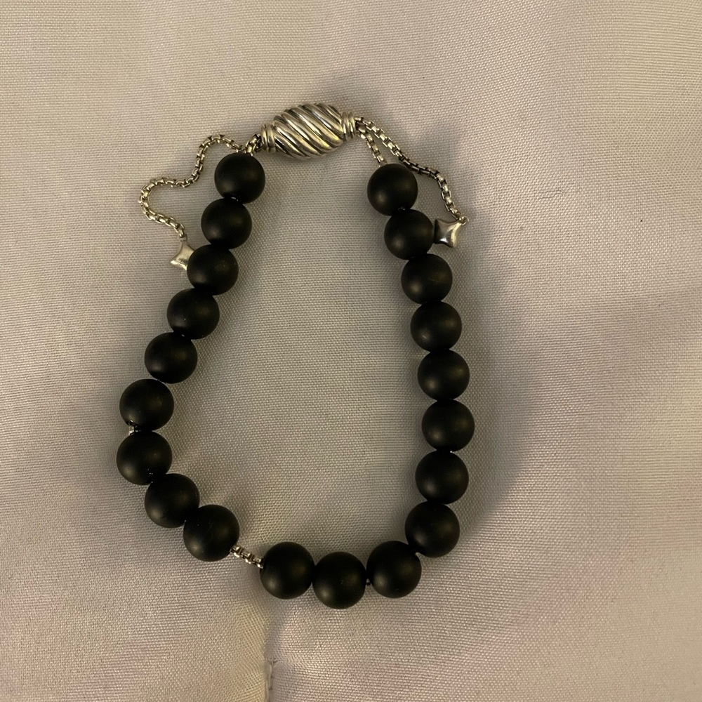 David Yurman Black Onyx Spiritual Bead Bracelet